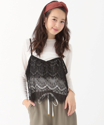 earth music&ecology | 【2016Autumn】【SET ITEM】ラッセルレースキャミソールツインセット(Tシャツ/カットソー)