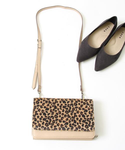 coen（コーエン）の「フラップ2WAYショルダーバッグ（ショルダーバッグ・レディース・ベージュ/ブラック・FREE）」の3枚目の写真