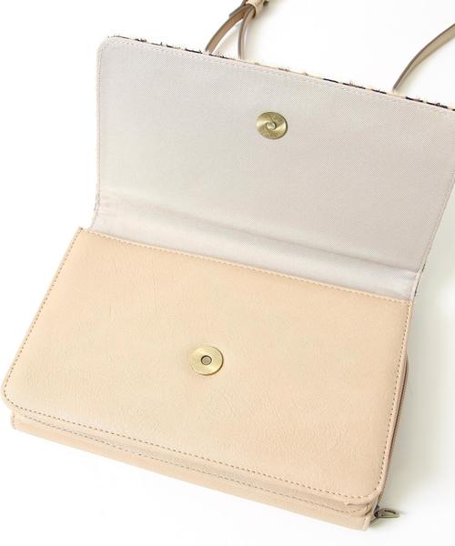 coen（コーエン）の「フラップ2WAYショルダーバッグ（ショルダーバッグ・レディース・ベージュ/ブラック・FREE）」の6枚目の写真
