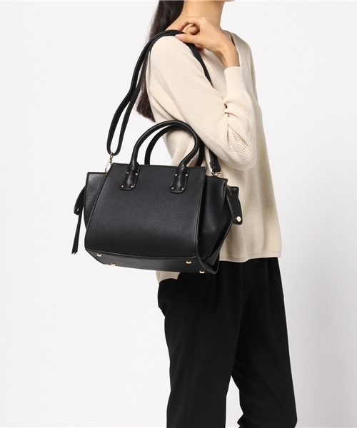 PLAIN CLOTHING（プレーンクロージング）の「【再入荷】ミドルハンドバッグ/ショルダーバッグ【PLAIN CLOTHING】（ハンドバッグ・レディース・ブラック/グレー/ベージュ・FREE）」の14枚目の写真