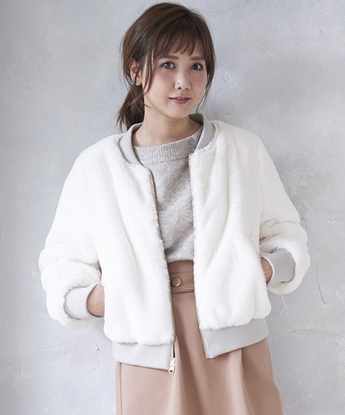 Majestic Legon マジェスティックレゴン の Ray 12月号掲載 リバーシブルリブブルゾン ブルゾン Wear