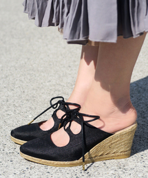 GAIMO | 「gaimo/ガイモ」レースアップエスパドリーユミュール/TRAMA71(サンダル)