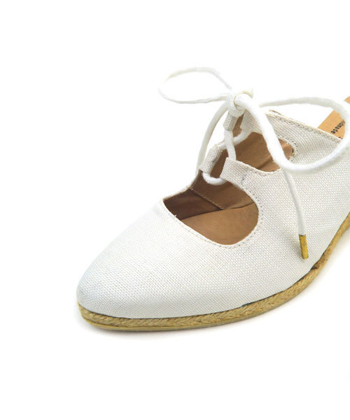 GAIMO（ガイモ）の「「gaimo/ガイモ」レースアップエスパドリーユミュール/TRAMA71（サンダル・レディース・ブラック/ダークベージュ/ホワイト・38/39/35/37/36）」の8枚目の写真