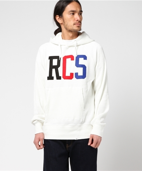 RODEO CROWNS WIDE BOWL（ロデオクラウンズワイドボウル）の「RCS ワッフル パーカー（パーカー・メンズ・ホワイト/トップグレー・LARGE/MEDIUM/X-LARGE）」の11枚目の写真