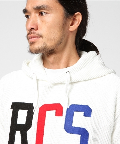 RODEO CROWNS WIDE BOWL（ロデオクラウンズワイドボウル）の「RCS ワッフル パーカー（パーカー・メンズ・ホワイト/トップグレー・LARGE/MEDIUM/X-LARGE）」の5枚目の写真