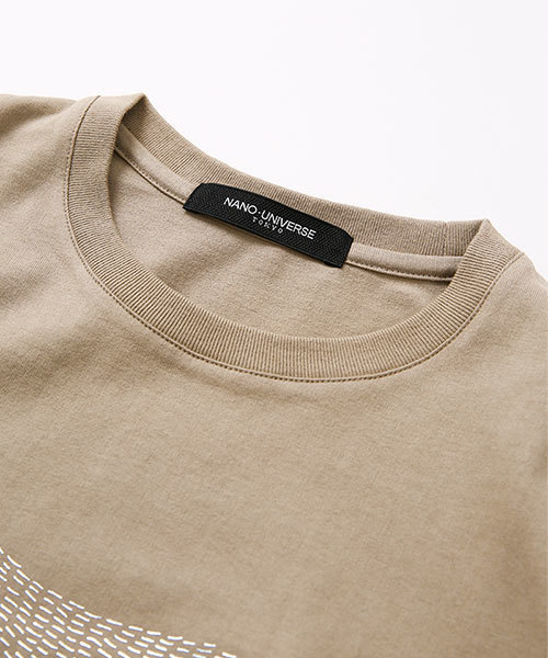 NANO universe(ナノユニバース)の「yeq.POLER箔プリントTシャツ(Tシャツ/カットソー・メンズ・オフホワイト/カーキ/ベージュ・SMALL/LARGE/MEDIUM)」の7枚目の写真