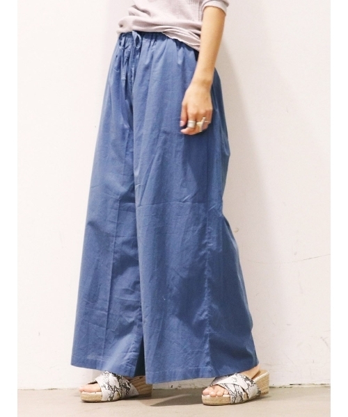 Ungrid（アングリッド）の「ボイルフレアパンツ（その他パンツ・レディース・オレンジ/オフホワイト/ブルー・FREE）」の3枚目の写真