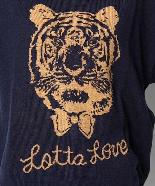 Lotta Love(ロッタラブ)の「◆◆11FW トラ柄JQ PO(ニット/セーター・レディース・ベージュ/ワインレッド/ネイビー・フリー)」の8枚目の写真