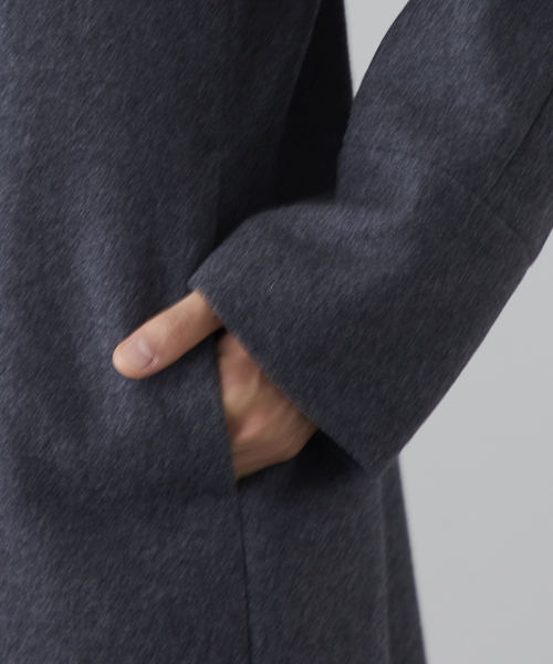 STUDIOUS（ステュディオス）の「ダブルクロスメルトンフードコート（ダッフルコート・メンズ・グレー/カーキ/ブラック・3/1/2）」の7枚目の写真