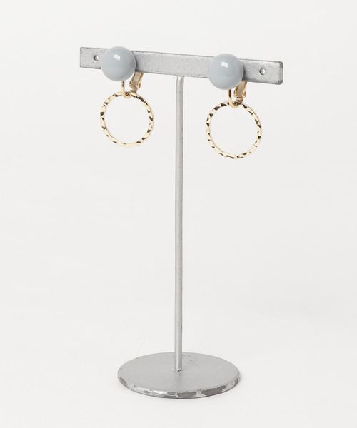 TONE SELECT GOODS（トーンセレクトグッズ）の「【kodemari】beads×circle　イヤリング（イヤリング・レディース・ピンク/ブルー系その他/その他/ダークグリーン/グリーン/ブルー・FREE）」の3枚目の写真