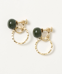 【kodemari】beads×circle　イヤリング