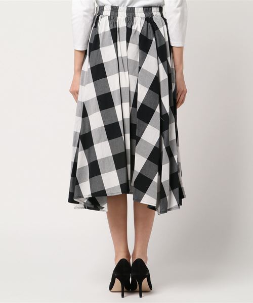 INTERPLANET(インタープラネット)の「ギンガムチェックフレアスカート(スカート・レディース・ブラック/ネイビー・FREE)」の8枚目の写真
