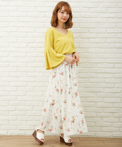 Ingni イング の 花柄ロングスカート 18ss スカート Wear