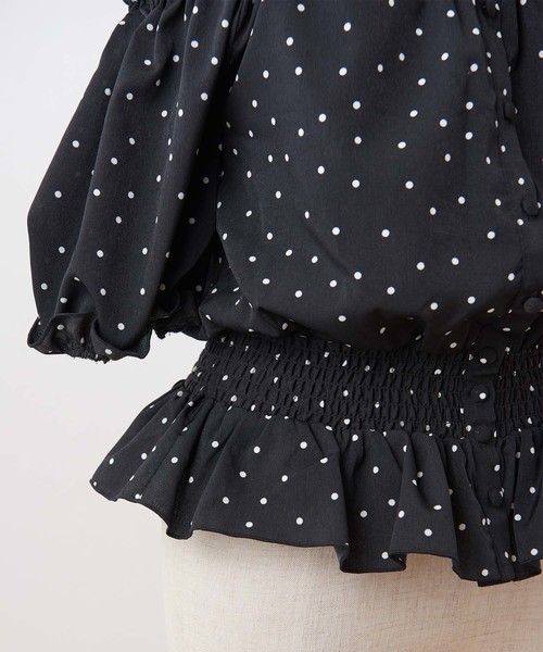 one after another NICE CLAUP（ワンアフターアナザーナイスクラップ）の「フリフリオフショルブラウス（シャツ/ブラウス・レディース・オフホワイト/イエロー/ドット/チェック・FREE）」の21枚目の写真