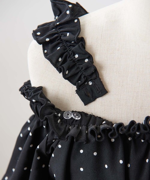 one after another NICE CLAUP（ワンアフターアナザーナイスクラップ）の「フリフリオフショルブラウス（シャツ/ブラウス・レディース・オフホワイト/イエロー/ドット/チェック・FREE）」の20枚目の写真