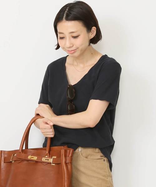 Deuxieme Classe（ドゥーズィエムクラス）の「Gament Day Tシャツ◆（Tシャツ/カットソー・レディース・ホワイト/カーキ/ネイビー/ピンク・36/38）」の3枚目の写真