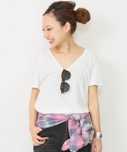 Deuxieme Classe（ドゥーズィエムクラス）の「Gament Day Tシャツ◆（Tシャツ/カットソー・レディース・ホワイト/カーキ/ネイビー/ピンク・36/38）」の2枚目の写真