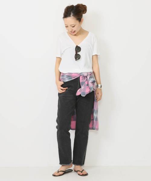 Deuxieme Classe（ドゥーズィエムクラス）の「Gament Day Tシャツ◆（Tシャツ/カットソー・レディース・ホワイト/カーキ/ネイビー/ピンク・36/38）」の18枚目の写真