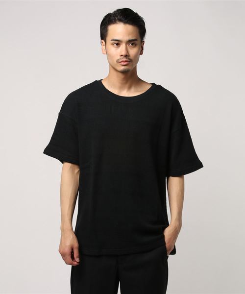 JACKROSE(ジャックローズ)の「ランダムワッフルTシャツ(Tシャツ/カットソー・メンズ・ブラック/ピンク/ホワイト・M/L)」の1枚目の写真