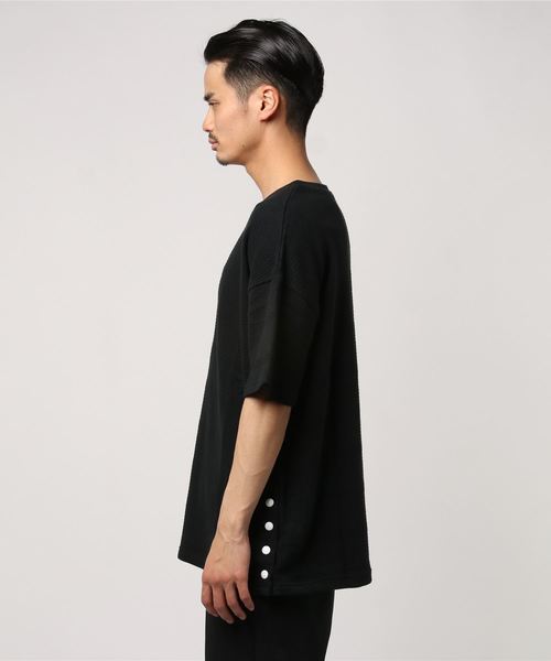 JACKROSE(ジャックローズ)の「ランダムワッフルTシャツ(Tシャツ/カットソー・メンズ・ブラック/ピンク/ホワイト・M/L)」の4枚目の写真