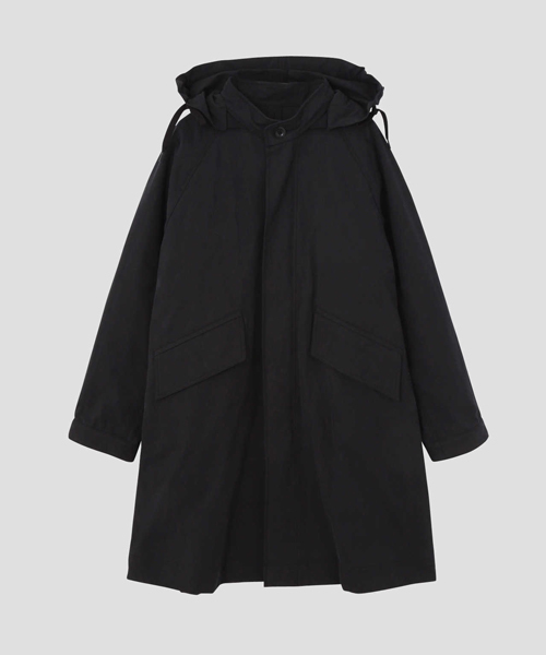 MHL. コートHIGHCOUNT COTTON POPLIN 黒 ブラック S MHL.（エムエイチエル）の「HIGHCOUNT COTTON POPLIN（ステン