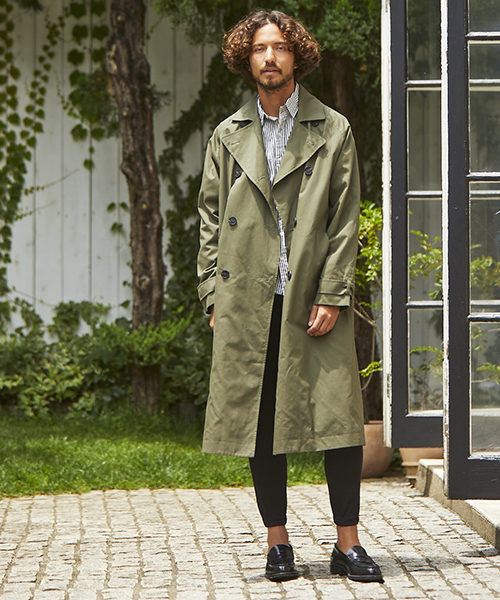 CAMBIO(カンビオ)の「mj5718 - Big Silhouette Trench Coat トレンチコート(トレンチコート・メンズ・ブラック/ベージュ/オリーブ/ブルー系その他・S/M/L)」の9枚目の写真