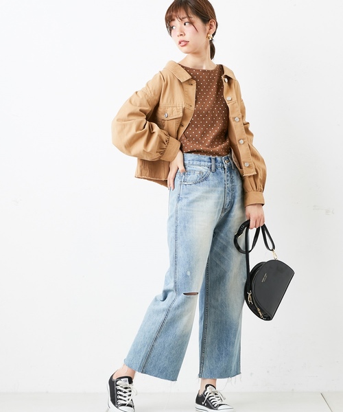 natural couture(ナチュラルクチュール)の「ドットワッフルプルオーバー(Tシャツ/カットソー・レディース・アイボリー/ピンク系その他/ブラック・FREE)」の16枚目の写真