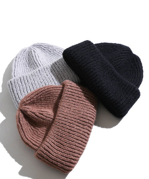 WEGO（ウィゴー）の「WEGO/モヘヤタッチニットキャップ（ニットキャップ/ビーニー・レディース・ブラック/グレー/ブラウン・FREE）」の4枚目の写真
