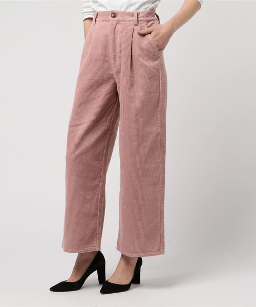 WEGO（ウィゴー）の「WEGO/コーデュロイストレートワイドパンツ（その他パンツ・レディース・ブラック/ブラウン/アイボリー/ライトピンク/ライトグレー・FREE）」の21枚目の写真