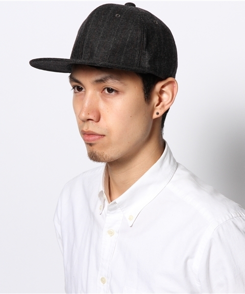 603（ロクマルサン）の「603 ウールストライプベースボールキャップ（キャップ・メンズ・ダークグレー・FREE）」の4枚目の写真