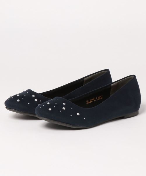 GeeRA(ジーラ)の「キラキラビジューフラットシューズ(パンプス・レディース・ブラック/ネイビー/ブラウン/ピンク・SMALL/MEDIUM/LARGE/X-LARGE)」の4枚目の写真