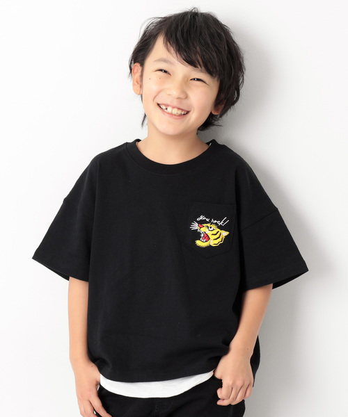 devirock（デビロック）の「ロング丈タンクトップ（タンクトップ・キッズ・ホワイト/ブラック×ホワイト・110cm/100cm/120cm/130cm/140cm/150cm/160cm）」の2枚目の写真