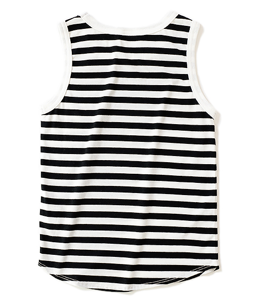 devirock（デビロック）の「ロング丈タンクトップ（タンクトップ・キッズ・ホワイト/ブラック×ホワイト・110cm/100cm/120cm/130cm/140cm/150cm/160cm）」の11枚目の写真