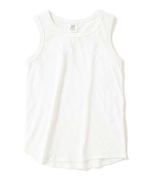 devirock（デビロック）の「ロング丈タンクトップ（タンクトップ・キッズ・ホワイト/ブラック×ホワイト・110cm/100cm/120cm/130cm/140cm/150cm/160cm）」の16枚目の写真