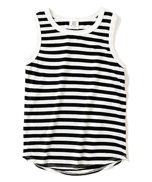 devirock（デビロック）の「ロング丈タンクトップ（タンクトップ・キッズ・ホワイト/ブラック×ホワイト・110cm/100cm/120cm/130cm/140cm/150cm/160cm）」の17枚目の写真