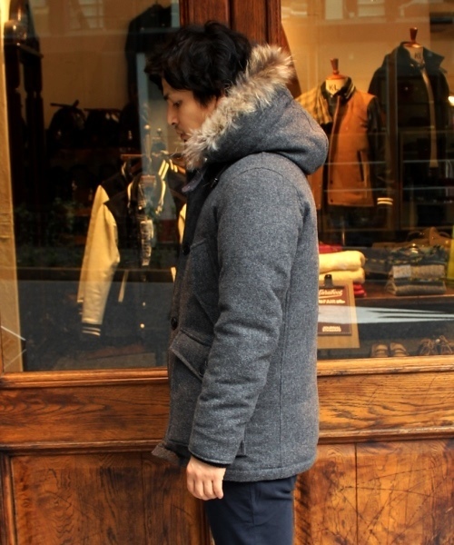 JOURNAL STANDARD(ジャーナルスタンダード)の「★ツイードダウンミリタリーパーカー # (ダウンジャケット/コート・メンズ・ネイビー/グレー/カーキ・SMALL/MEDIUM/LARGE)」の5枚目の写真