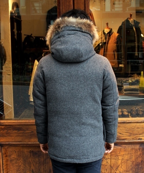 JOURNAL STANDARD(ジャーナルスタンダード)の「★ツイードダウンミリタリーパーカー # (ダウンジャケット/コート・メンズ・ネイビー/グレー/カーキ・SMALL/MEDIUM/LARGE)」の6枚目の写真