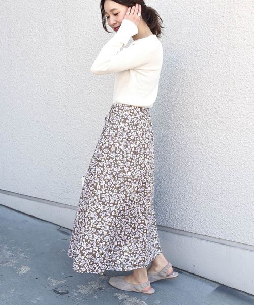 SHIPS（シップス）の「フラワージャカードボタンスカート◇（スカート・レディース・カーキ/ネイビー・ONE SIZE）」の21枚目の写真