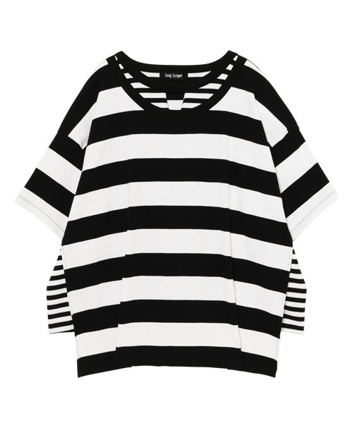 Candy Stripper（キャンディストリッパー）の「BORDER ON ボータートップス（Tシャツ/カットソー・レディース・ブラック/ネイビー/グレー/ブラック系その他・2）」の2枚目の写真