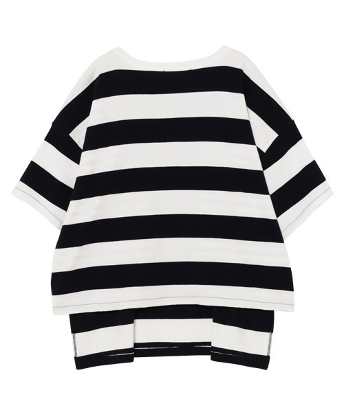 Candy Stripper（キャンディストリッパー）の「BORDER ON ボータートップス（Tシャツ/カットソー・レディース・ブラック/ネイビー/グレー/ブラック系その他・2）」の5枚目の写真