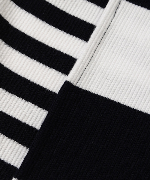 Candy Stripper（キャンディストリッパー）の「BORDER ON ボータートップス（Tシャツ/カットソー・レディース・ブラック/ネイビー/グレー/ブラック系その他・2）」の8枚目の写真