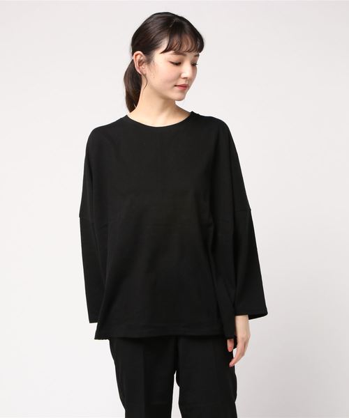 ROGER AND RAW(ロジャーアンドロウ)の「Roger&Raw / Back切替プリントT(Tシャツ/カットソー・レディース・ホワイト/ブラック/ライトパープル・M)」の2枚目の写真