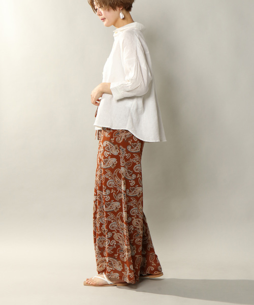notch.（ノッチ）の「ペイズリーリラックスパンツ（その他パンツ・レディース・ネイビー/ブラウン/オフホワイト・TM/M）」の3枚目の写真
