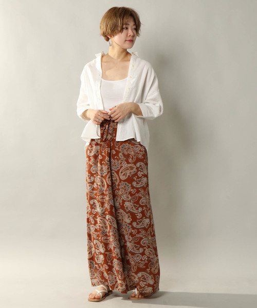 notch.（ノッチ）の「ペイズリーリラックスパンツ（その他パンツ・レディース・ネイビー/ブラウン/オフホワイト・TM/M）」の12枚目の写真