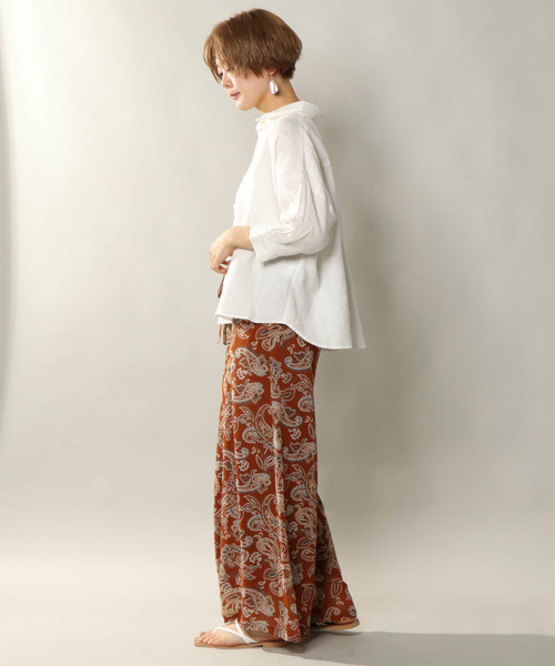 notch.（ノッチ）の「ペイズリーリラックスパンツ（その他パンツ・レディース・ネイビー/ブラウン/オフホワイト・TM/M）」の10枚目の写真
