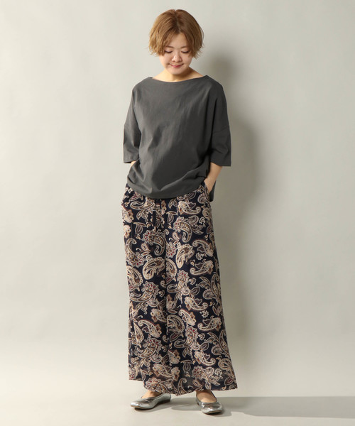 notch.（ノッチ）の「ペイズリーリラックスパンツ（その他パンツ・レディース・ネイビー/ブラウン/オフホワイト・TM/M）」の9枚目の写真