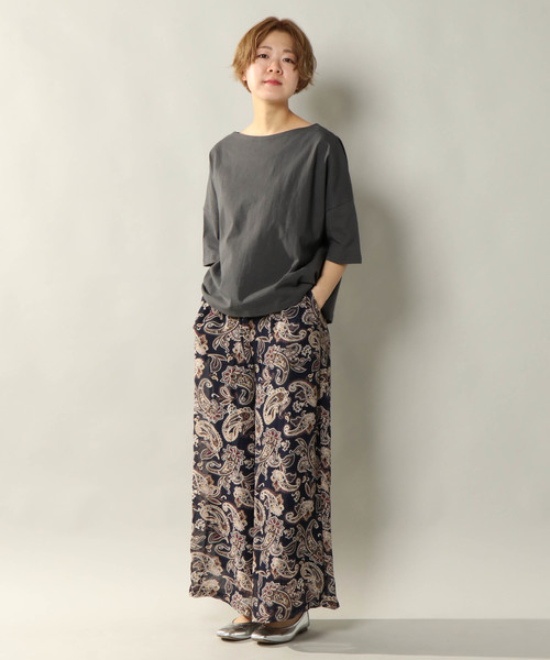 notch.（ノッチ）の「ペイズリーリラックスパンツ（その他パンツ・レディース・ネイビー/ブラウン/オフホワイト・TM/M）」の8枚目の写真