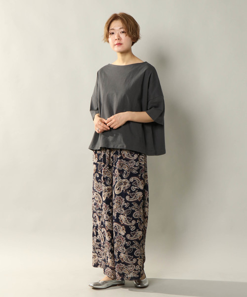notch.（ノッチ）の「ペイズリーリラックスパンツ（その他パンツ・レディース・ネイビー/ブラウン/オフホワイト・TM/M）」の7枚目の写真