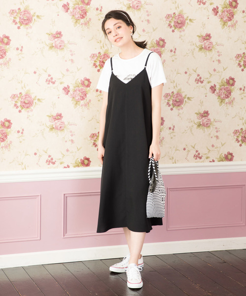 Petit Honfleur(プチオンフルール)の「キャミワンピース(ワンピース・レディース・ブラック/ネイビー・9号/11号)」の12枚目の写真