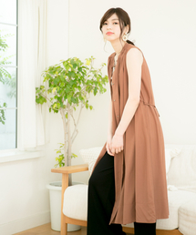 Global Work グローバルワーク の ギャザーノースリーブマエアキワンピース 85 ワンピース Wear
